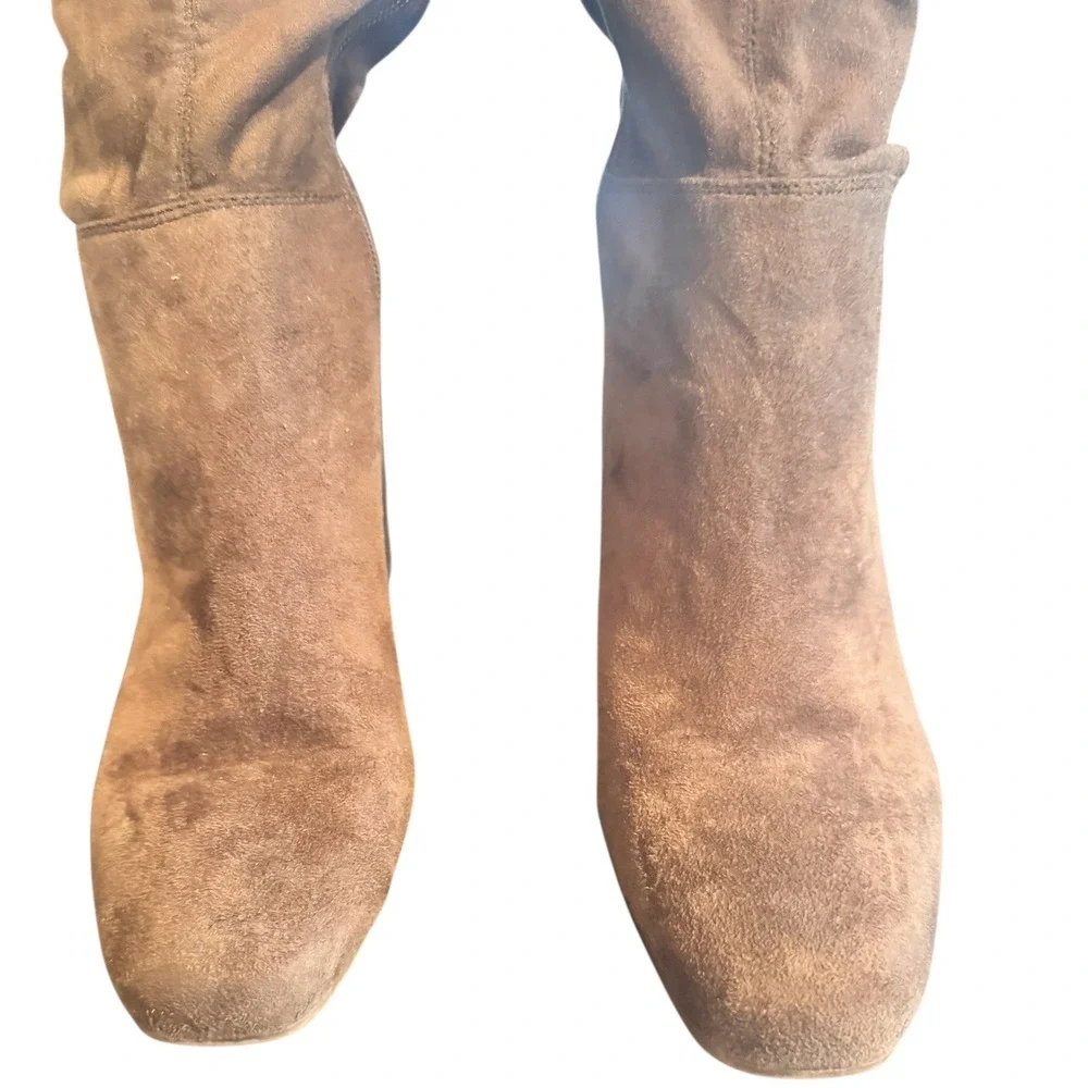Franco Sarto Persis Tall Sock Boots Shoes Size 8.5 Brown Fabric‎ boho festival